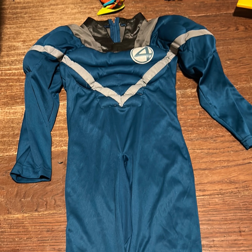 COPY - Fantastic four Mr. Fantastic costume with muscles and faux leather size …